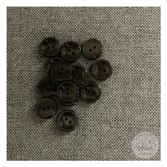 Két lyukú, óarany színén bemélyed