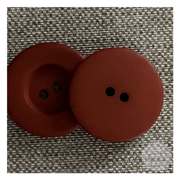 Széles peremű, erős narancs kabátgomb