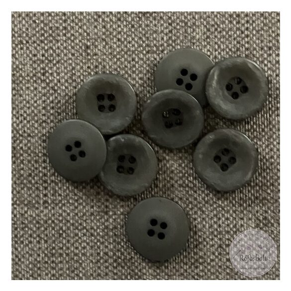 Négy lyukú, galambszürke, márványos