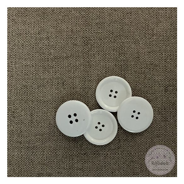 Hófehér, kiemelkedő peremű