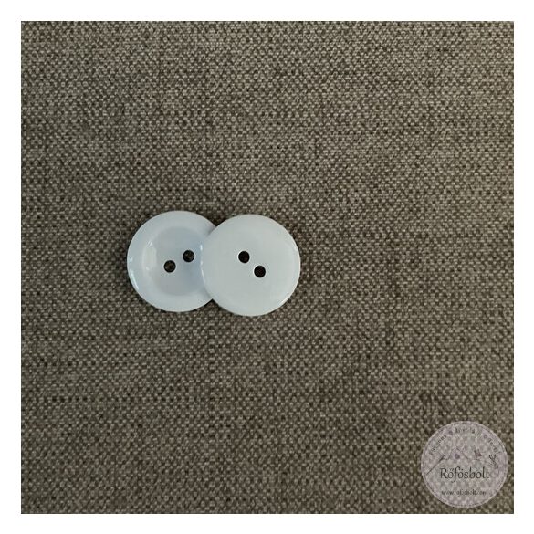 Széles peremű, hófehér kabátgomb