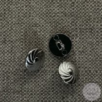 Alul hurkolt, alumínium, díszgomb