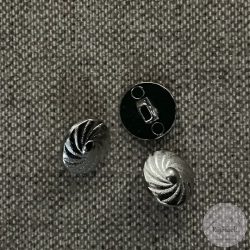 Alul hurkolt, alumínium, díszgomb