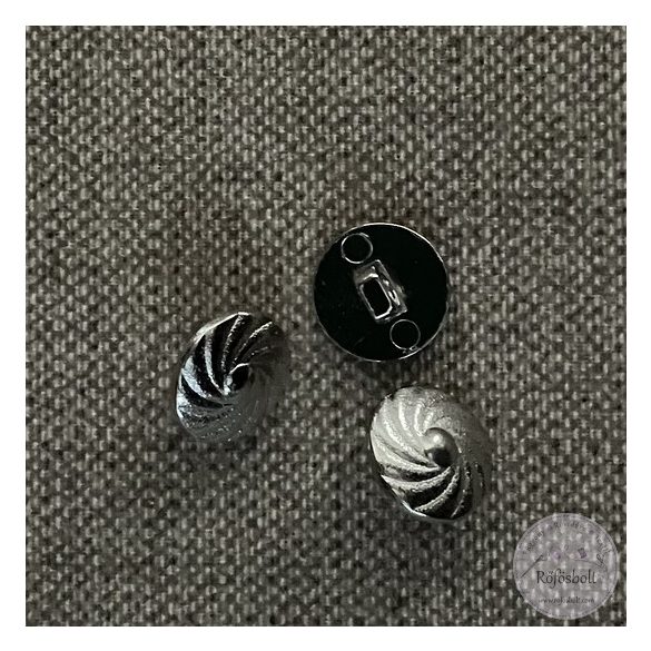 Alul hurkolt, alumínium, díszgomb