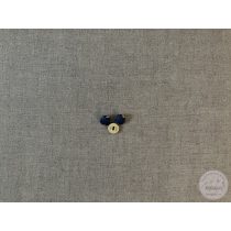 Alul hurkolt, fekete-arany dísz gomb