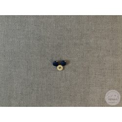 Alul hurkolt, fekete-arany dísz gomb