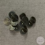   Alul hurkolt, bronz hatású, csigavonal mintás díszgomb (g9)