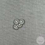 Alul hurkolt, krém színen ezüst kör, alumínium (g96)