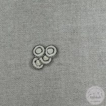 Alul hurkolt, krém színen ezüst kör, alumínium (g96)