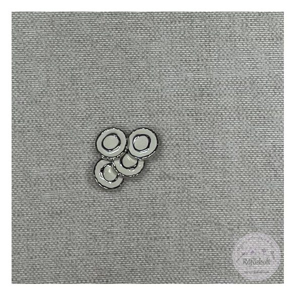 Alul hurkolt, krém színen ezüst kör, alumínium (g96)