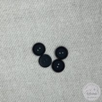 Fekete, négy lyukú, kabát gomb (g98)