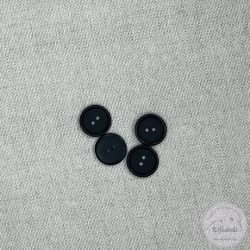 Fekete, négy lyukú, kabát gomb (g98)