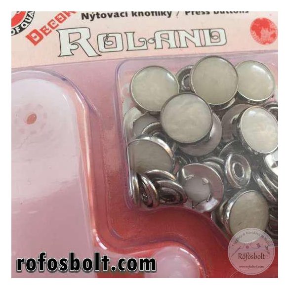 Koh-i-Noor Decor Roland: gyöngyházfényű fémpatent beütő eszközzel (12.6mm)