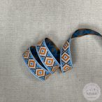 Indián motívum kék-barna-narancs