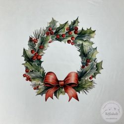 Karácsonyi ajtódísz egy párna panelen