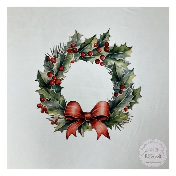 Karácsonyi ajtódísz egy párna panelen