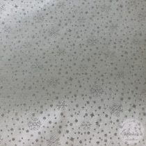   Hófehér alapon ezüst csillagok, impregnált asztal terítő