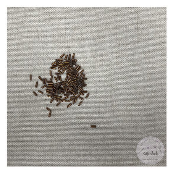 Hengeres kásagyöngy metál barna