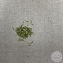 Hengeres kásagyöngy metál zöldben