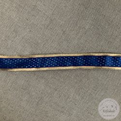 Arany széllel királykék alapon arany vonalkák