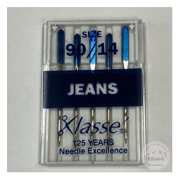 Háztartási varrógéptű: Klasse Jeans-Farmer varrótű 90/14 (5db-os)