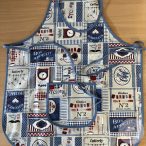 70 cm hosszú kötény, konyhai hangulat pamutból (KY3)