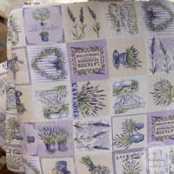 Kötős ülő párna levendulás hangulatban