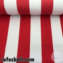 Fehér-piros csíkos UV szűrős és vízlepergető napernyővászon (ME1051)