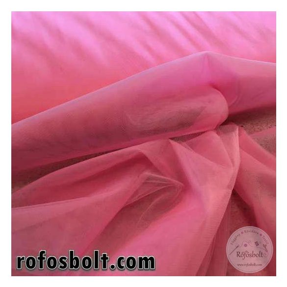 Erős rózsaszín elasztikus fátyol tüll 300 cm széles (ME1629)