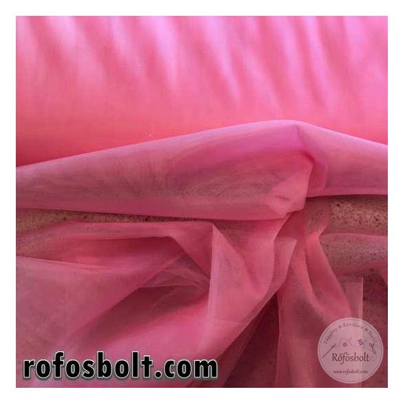 Erős rózsaszín elasztikus fátyol tüll 300 cm széles (ME1629)