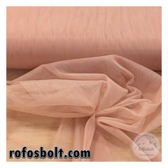 Fáradt rózsaszín (púder) elasztikus fátyol tüll (GL: fukszia) ME2012