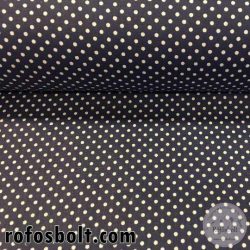 Sötétkék alapon kispöttyös (2mm) pamutvászon (ME2161)