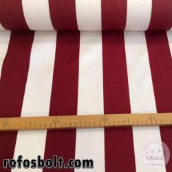 Fehér-Bordó CSÍKOS UV-álló és vízlepergető napernyővászon anyag (ME2344)
