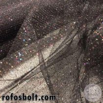 Fekete alapon színes csillámos tüll (ME2736)