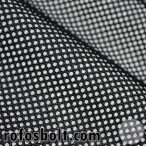 Fekete lyukacsos sportbélés/öko-szatyor alapanyag (ME2972)