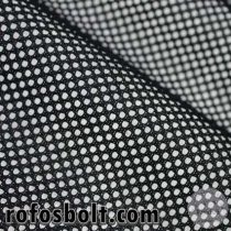 Fekete lyukacsos sportbélés/öko-szatyor alapanyag (ME2972)