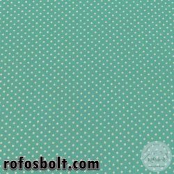 Aqua green 2 mm-es pöttyös pamutvászon (ME3096)