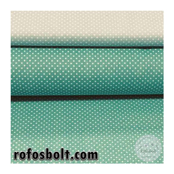 Aqua green 2 mm-es pöttyös pamutvászon (ME3096)
