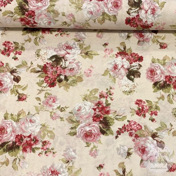 Csodaszép vintage rózsás dekortextil (ME3290)