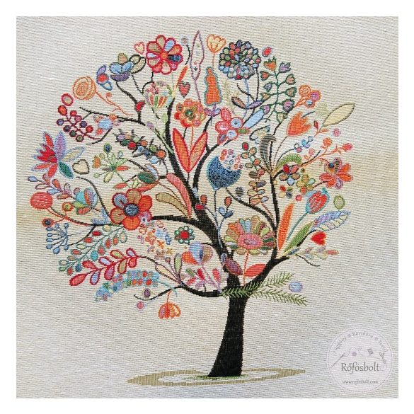 Színes életfa 47×47 cm-es textil panel (ME3637)