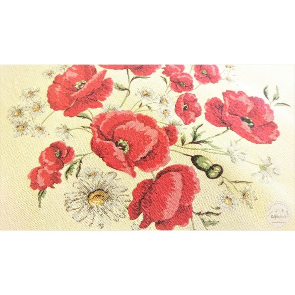 Piros pipacs, 47×47 cm párna panel (ME3642)