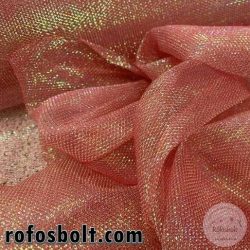 Sellő rózsaszín színváltós csillogós szálas dekorháló (ME3664)