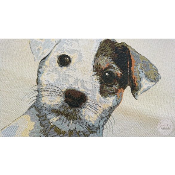 Fehér kölyök skót terrier textil panel 47×47 cm-es (ME3847)