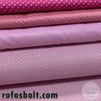 Rózsaszín (Cameo)kispöttyös (2mm) pamutvászon (ME4306)
