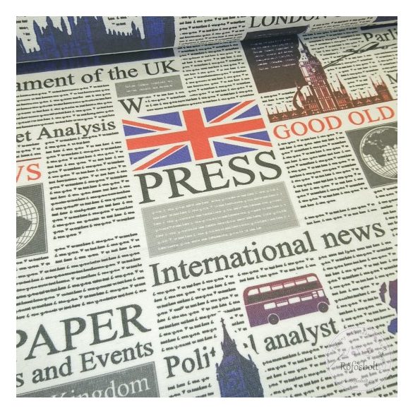UK Press újságpapíros dekortextil (ME4446)