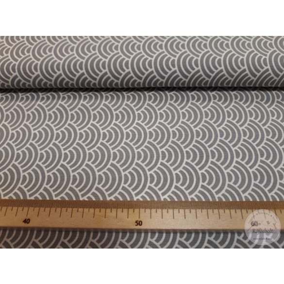 Szürke hullámok dekortextil (ME4640)