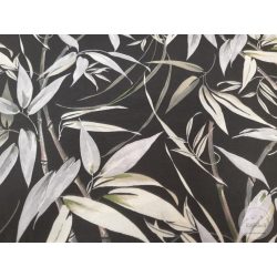 Fekete alapon bambuszos dekortextil (ME4651)