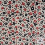 Kék-piros virágocskák pamutvászon (ME4690)