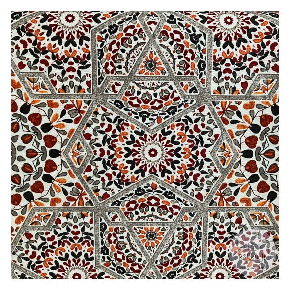 Piros-barna mandala, dekortextil (ME4828)