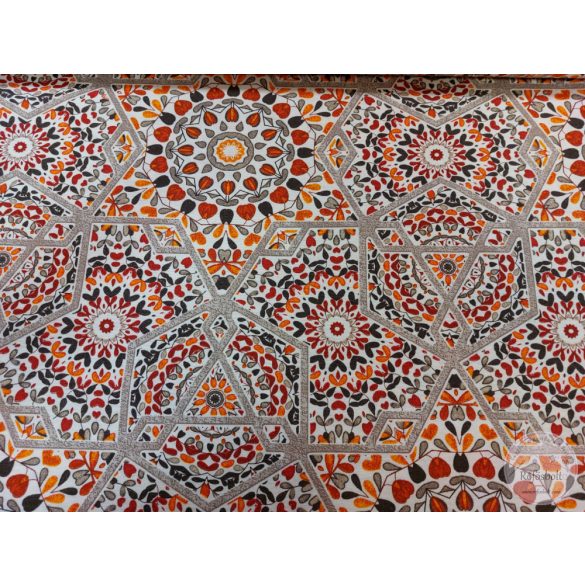 Marokkói csempe bordó, narancs árnyalatokban delortextil (ME4828)